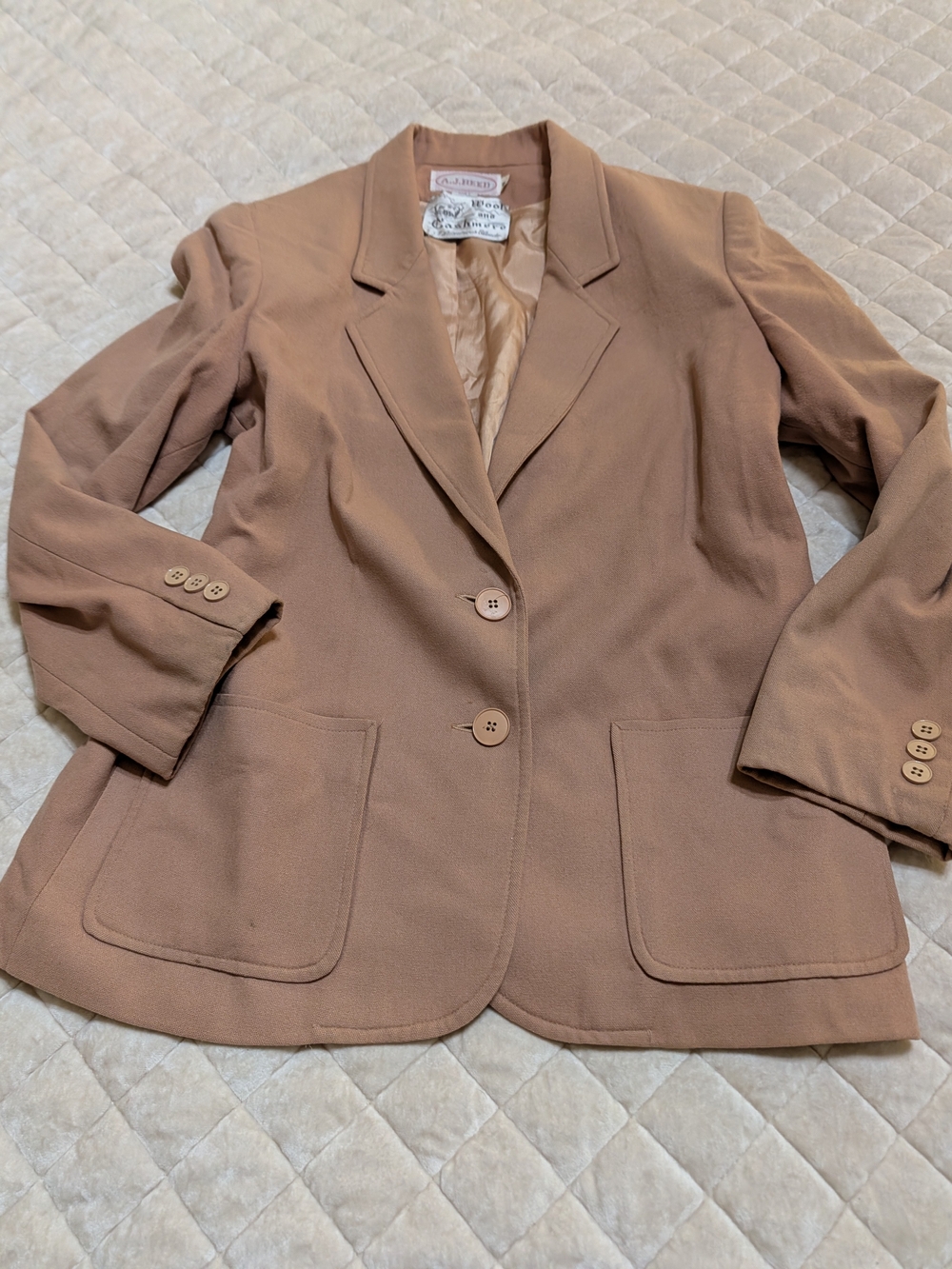 Classic Women's Tan Blazer Jacket